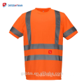 ANSI Road Work Short Sleeve Yellow 100% Polyester High Visibility Reflective Safety T-shirt